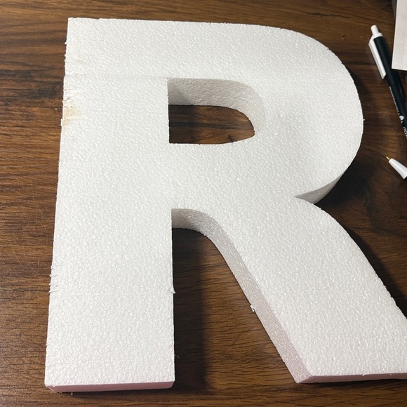White Foam Letters R D B J - Picture 6 of 7